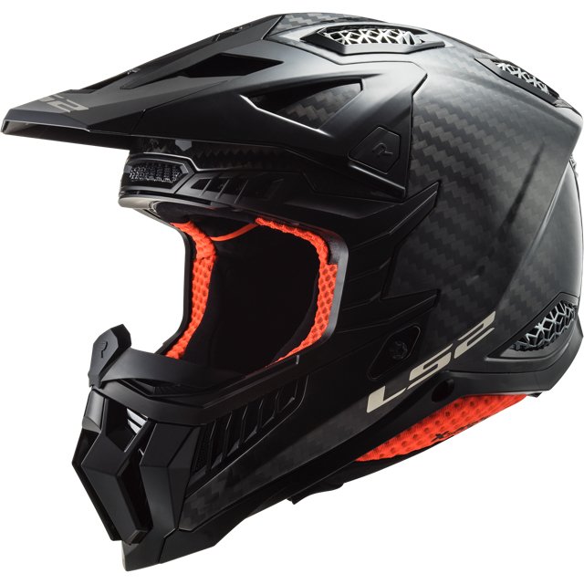 Casque LS2 MX703 X - Force Barrier Solid Carbon - Motorsvelay