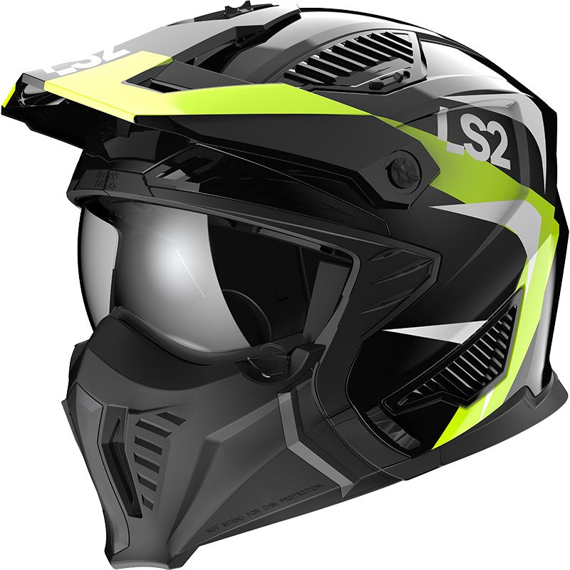 Casque LS2 OF606 Drifter Solid Noir/Jaune - Motorsvelay